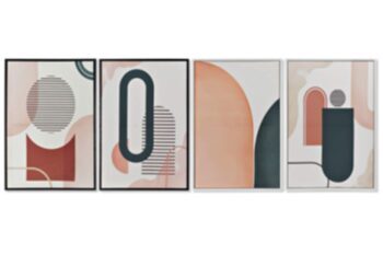 4-teiliges Leinwandbilder-Set „Geometry“ 168 x 62.3 cm