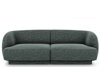 2 seater design sofa "Miley" - chenille green