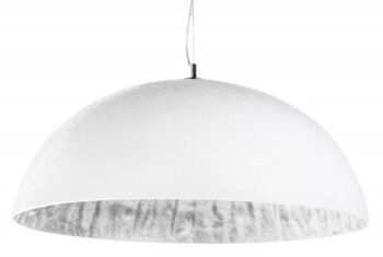 Extra large hanging lamp "Glow" White/Silver - Ø 70 cm