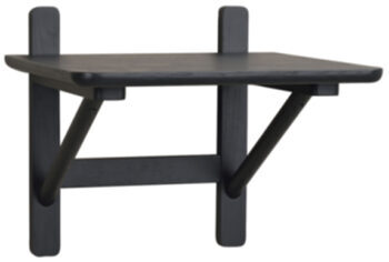 Solid wood bedside table "Camrose" 40 x 40 cm - black oak