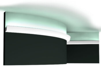 Decorative wall profile CX 189 Flex for indirect lighting - 200 cm