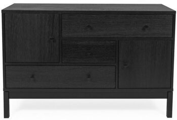 Sideboard Abbey Wood Black 120 x 79 cm