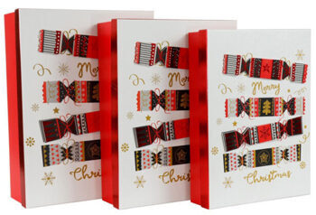 3er-Set Geschenkkartons „Christmas Candy“