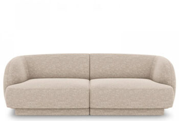 2 seater design sofa "Miley" - chenille beige