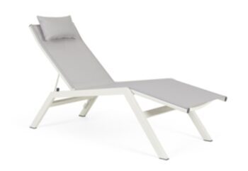 Chaise longue de jardin Outdoor de haute qualité "Krion" - Gris clair
