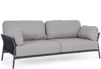 2-Sitzer Outdoor Design Sofa „Pardis“ Anthrazit/Grau