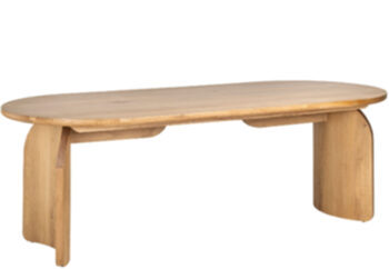 Solid design dining table "Fairmont" 270 x 100 cm - oak nature