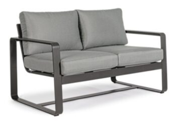 2-seater outdoor sofa "Merrigan" - anthracite/grey