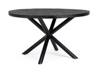 Round solid wood design dining table "Hastings" Ø 130 cm