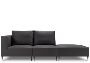 3-Sitzer Modul Outdoor-Sofa „Fiji“ - Schwarz