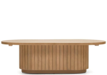 Table basse ovale design "Liccio" 120 x 60 cm