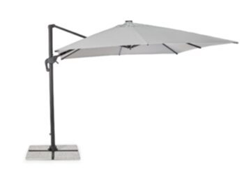 Parapluie "Ines 360° Grad" 300 x 300 cm - Anthracite/Gris clair