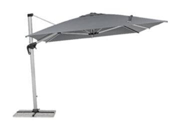 Traffic light umbrella "Ines 360° degrees" 400 x 300 cm - silver/dark gray