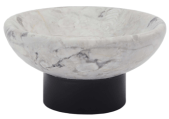 Luxurious soap dish "Nero Lux Alba" made of natural stone