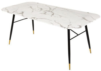 Design dining table "Paris" 180 x 90 cm - light marble look