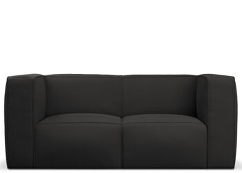 2 seater designer sofa "Muse" - with bouclé cover Black