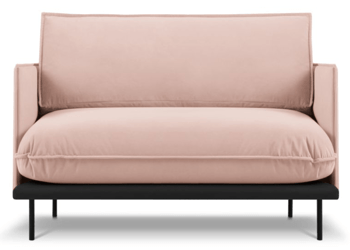 1.5 seater loveseat "Auguste" with velvet upholstery - Pink