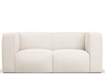 2 seater designer sofa "Muse" - with bouclé cover Soft Beige
