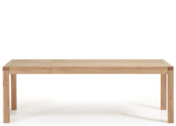 Table à rallonge en bois massif Briva - Chêne naturel (180-230) x 90 cm