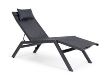 High-quality outdoor garden lounger "Krion" - anthracite