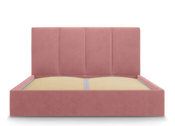 Design storage bed with headboard "Pyla Velvet" Pink