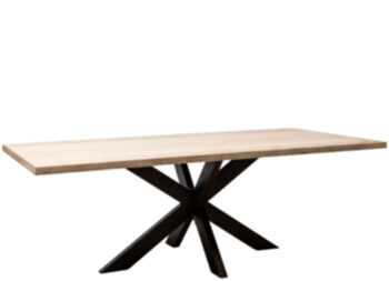 Design dining table "Avalon" with travertine table top, 230 x 100 cm