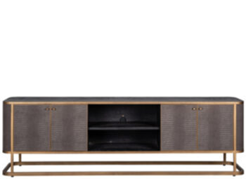 Lowboard „Classio“ mit Kunstlederbezug in Kroko-Optik 200 x 60 cm