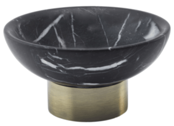 Luxurious soap dish "Nero Lux" from natural stone