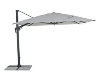 Traffic light umbrella "Ines 360° degrees" 400 x 300 cm - anthracite / light gray