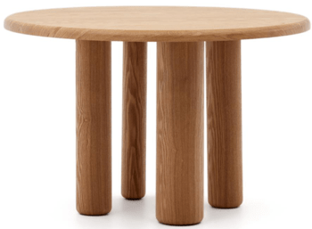 Table de salle à manger ronde design "Sienna" Ø 120 cm - chêne