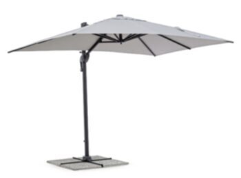 Traffic light umbrella "Ines 360° degrees" 300 x 200 cm - anthracite / light gray