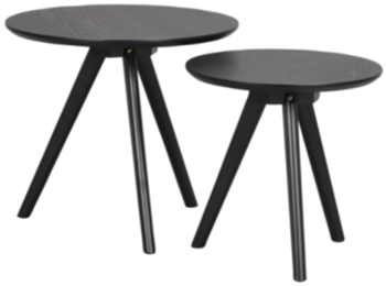 Set of two side tables "Yumi" - Black