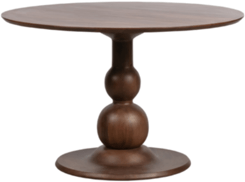 Massiver, runder Tisch „Blake“ Ø 120 cm - Nussbaum