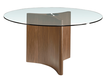 Table de salle à manger ronde design "Forez noyer" Ø 150 cm