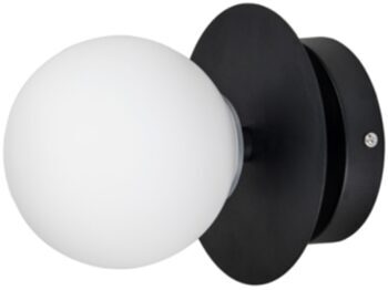 Wall and ceiling lamp "Art Deco" - White / Black