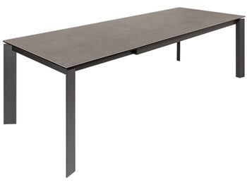 Extendable designer dining table "Phoenix" ceramic 180-240 x 95 cm - Anthracite