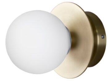 Wall and ceiling lamp "Art Deco" - White/Gold