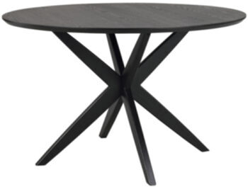 Round dining table "Calverton" oak black Ø 120 cm