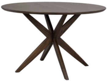 Round dining table "Calverton" dark brown oak Ø 120 cm