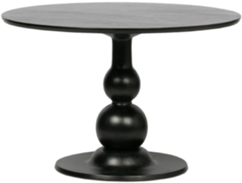 Massiver, runder Tisch „Blake“ Ø 120 cm - Schwarz