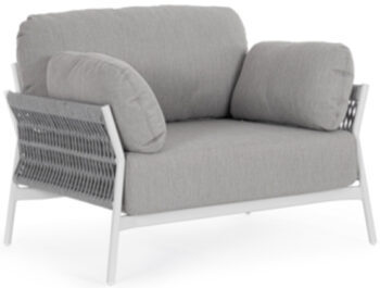 Outdoor Design Armchair "Pardis" White/Grey