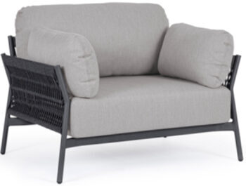 Outdoor design armchair "Pardis" anthracite/grey