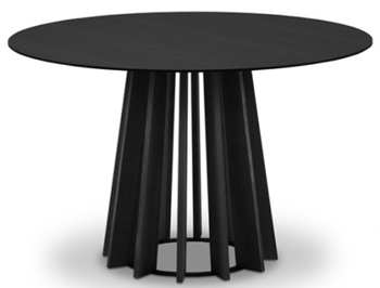 Solid design table "Mojave" oak wood - black