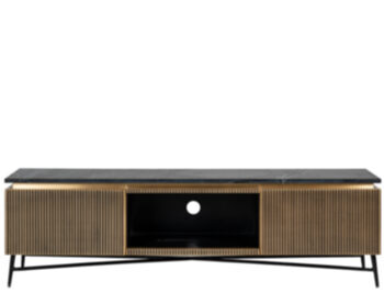 Design Lowboard „Ironville“ mit schwarzer Marmorplatte 170 x 50 cm