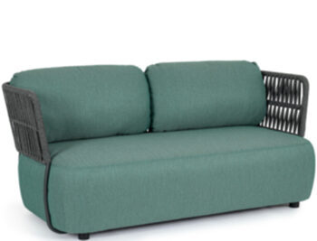 2-seater outdoor design sofa "Palmer" jade/anthracite