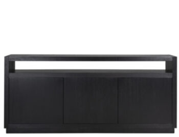 Design Sideboard „Oakura“ aus schwarz gebeizter Eiche, 190 x 85 cm