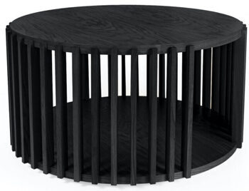 Coffee table Drum Black Ø 83 cm