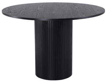 Round design dining table "Bianca" Ø 110 cm - Black