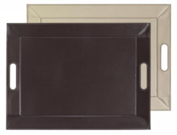 Wende-Tablett & Tischset 45 x 35 cm - Schokobraun/Beige