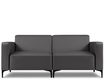High quality modular 2 seater outdoor sofa "Kos"/ dark gray